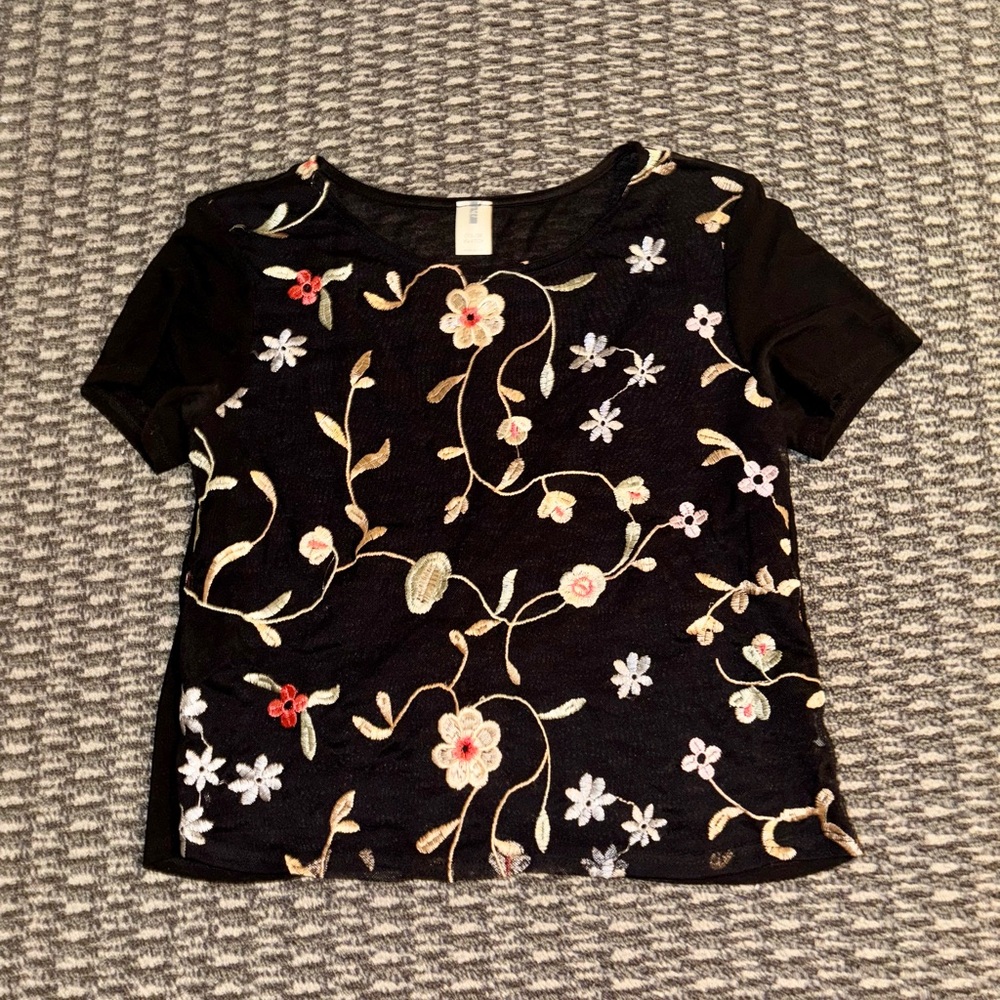 Sheer Floral Top
